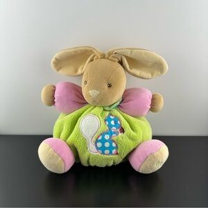 Kaloo Velour Soft Bunny Rabbit Plush Stuffed Animal Lovey Squirrel Green Pink